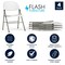 Flash Furniture 330 lb. Capacity White Plastic Folding Chair, 4PK 4-DAD-YCD-70-WH-GG - alternate 6